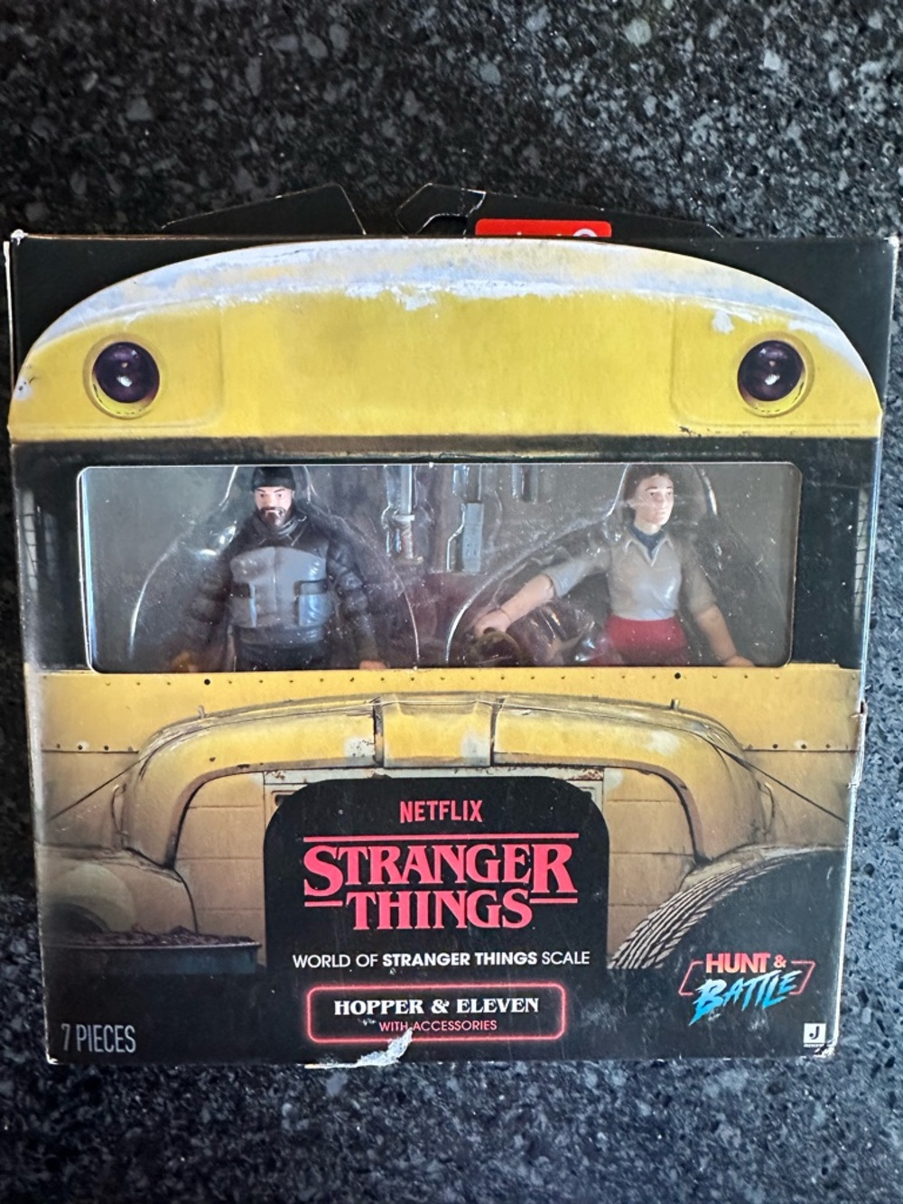 Netflix Stranger Things Action Figure Set Backing Card - Black & Red Artwork